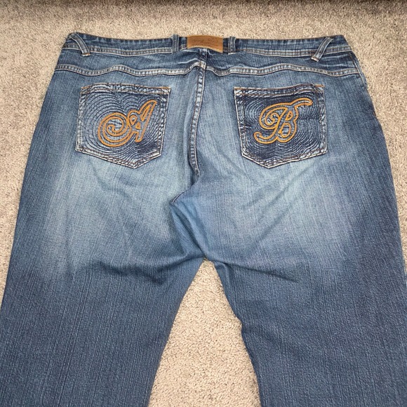 Vintage Apple Bottoms Jeans Womens 21 22 Embroidered Back Pocket Y2K Bootcut - Picture 10 of 16